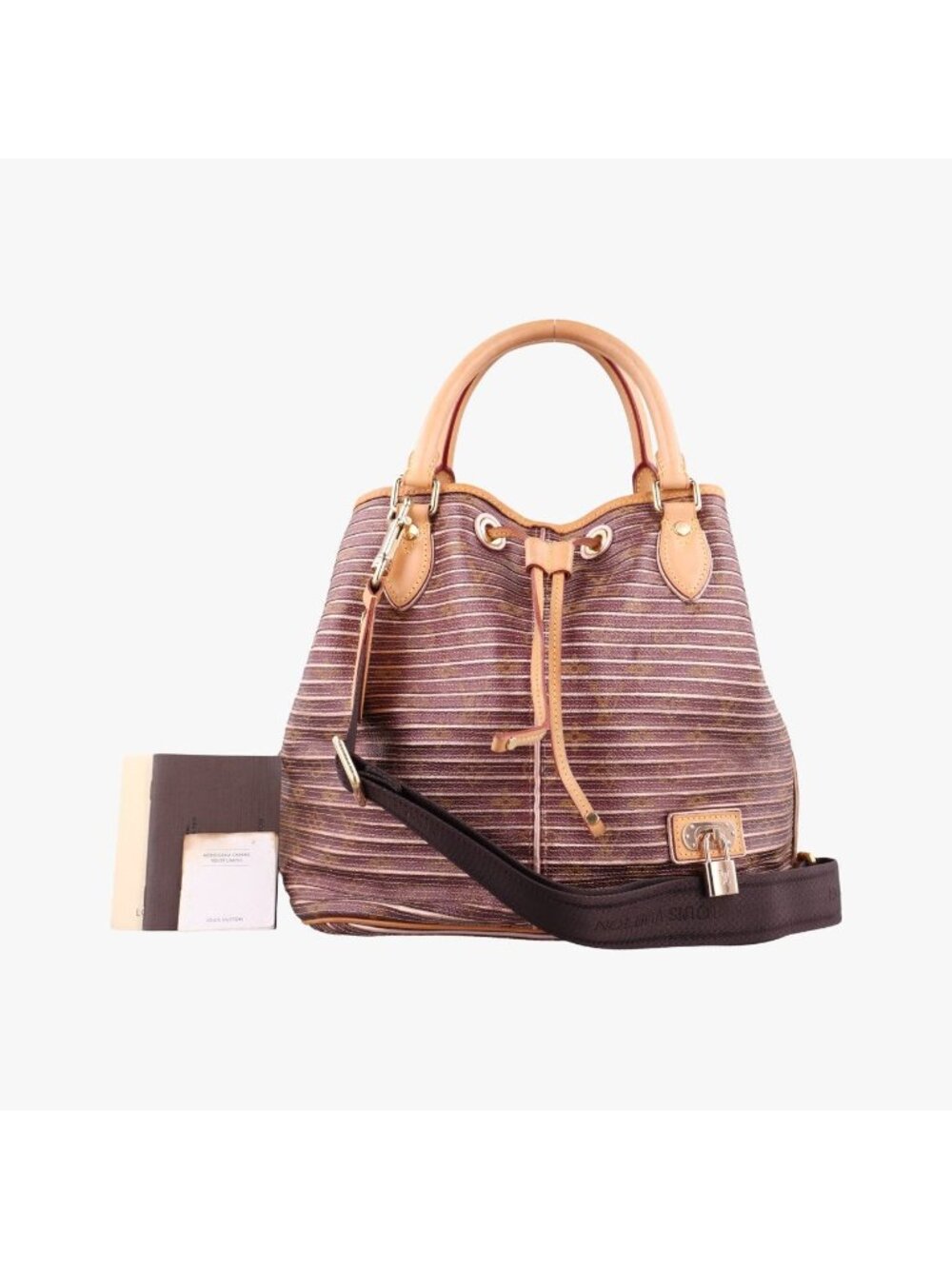Louis Vuitton Neo Monogram Brown Beige Eden Shoulder Bag